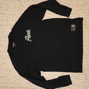 Air Jordan Psg Paris St Germain Spell Out Big Logo Long Sleeve Shirt